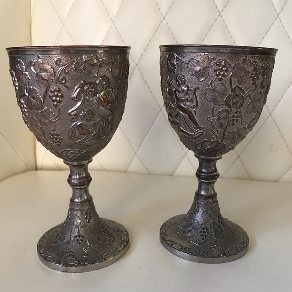 Goblets set of 2 silver plate CORBELL & CO. - Picture 1 of 8
